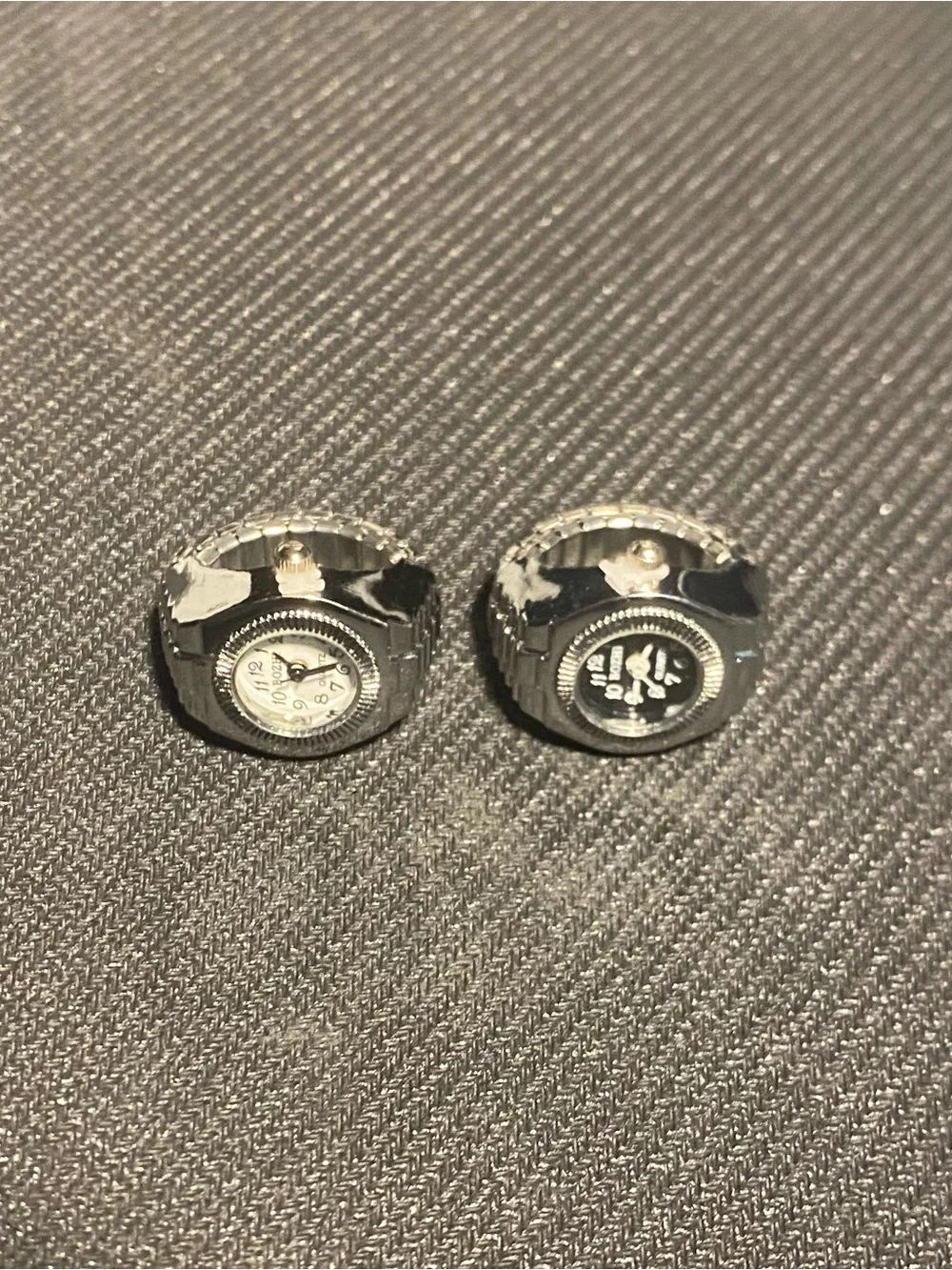 Silver Mini Watch Rings